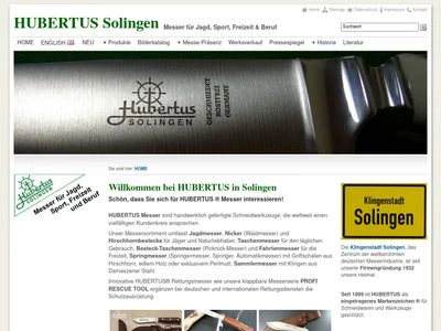 Website von HUBERTUS Schneidwarenfabrik Kuno Ritter e.K.
