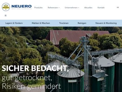 Website von Neuero Farm- und Fördertechnik GmbH