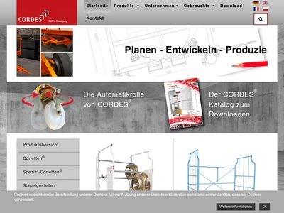 Website von CORDES GmbH & Co.KG