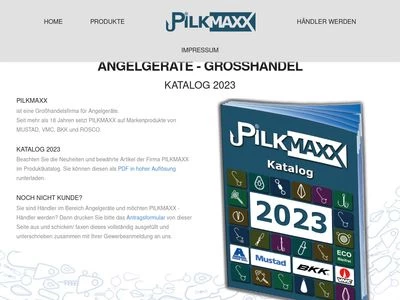 Website von Pilkmaxx Angelgeräte