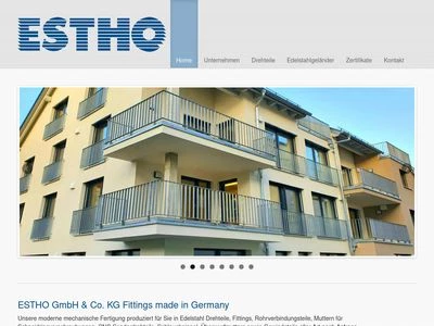Website von ESTHO GmbH & Co.KG