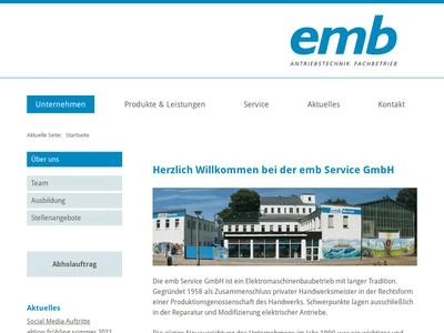 Website von emb Service GmbH