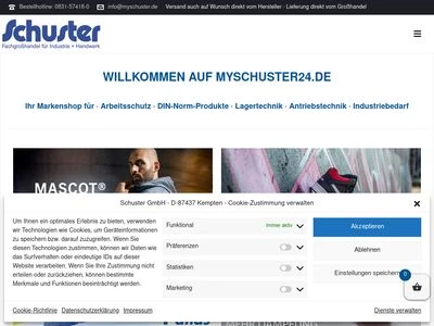 Website von Schuster GmbH