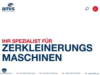 Website von AMIS Maschinen Vertriebs GmbH