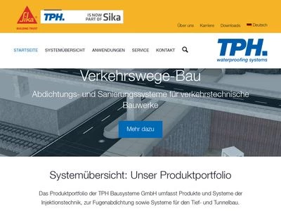Website von TPH Bausysteme GmbH