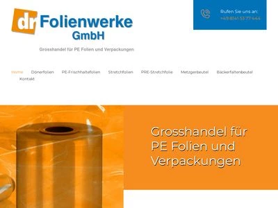 Website von DR-Folienwerke GmbH