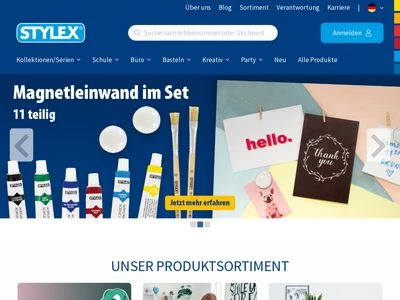 Website von Stylex Schreibwaren GmbH