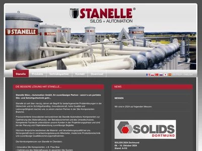 Website von STANELLE Silos + Automation GmbH