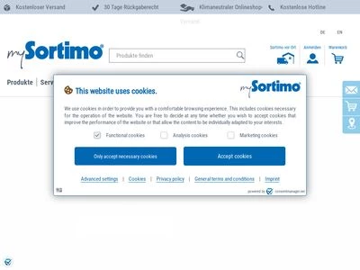Website von Sortimo International GmbH