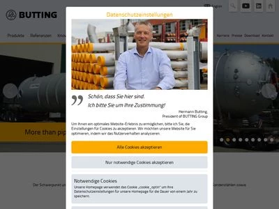 Website von H. Butting GmbH & Co. KG