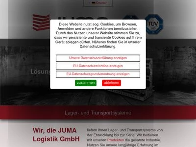 Website von JUMA Logistik GmbH