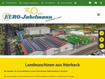 Website von EURO-JABELMANN Maschinenbau GmbH