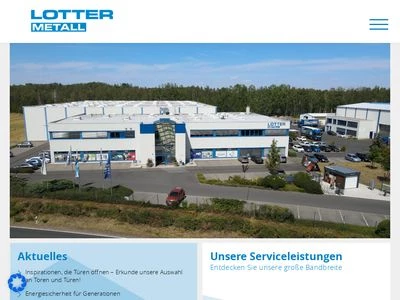 Website von Lotter Metall GmbH + Co. KG