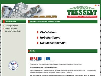 Website von Tresselt GmbH