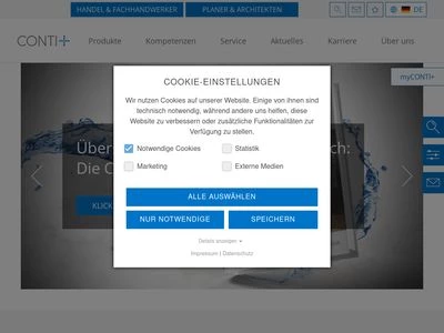 Website von  CONTI Sanitärarmaturen GmbH