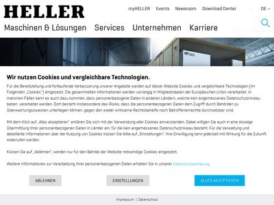 Website von Gebr. Heller Maschinenfabrik GmbH