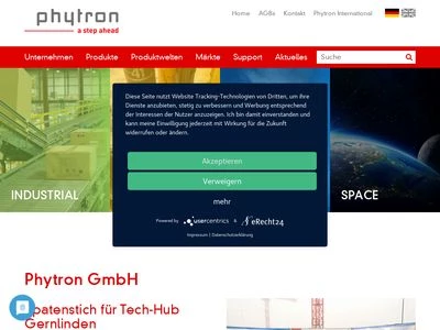 Website von Phytron GmbH
