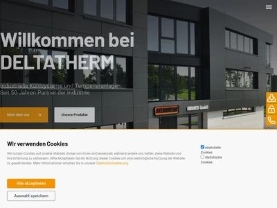 Website von Deltatherm® Hirmer GmbH