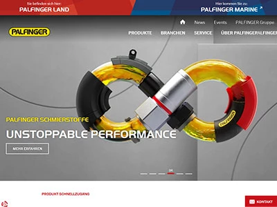 Website von PALFINGER GmbH