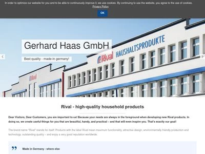 Website von Gerhard Haas GmbH & Co. KG -Bürstenfabrik