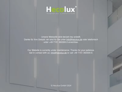 Website von Hecolux GmbH