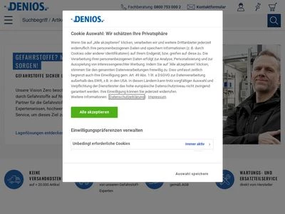Website von DENIOS SE