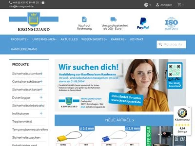 Website von KRONSGUARD GmbH