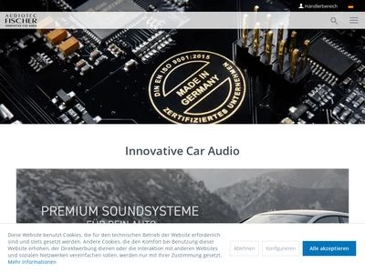 Website von Audiotec Fischer GmbH