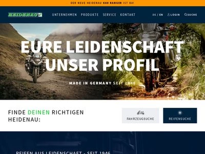Website von Reifenwerk Heidenau GmbH & Co. Produktions KG