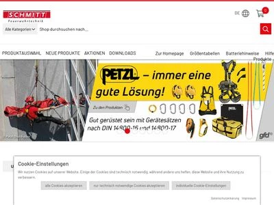 Website von W. SCHMITT GmbH Feuerwehrtechnik