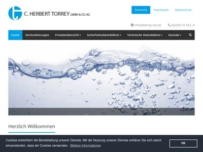 Website von C. Herbert Torrey GmbH & Co. KG