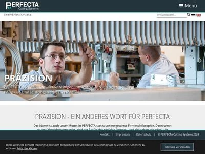 Website von  PERFECTA Schneidemaschinenwerk GmbH Bautzen