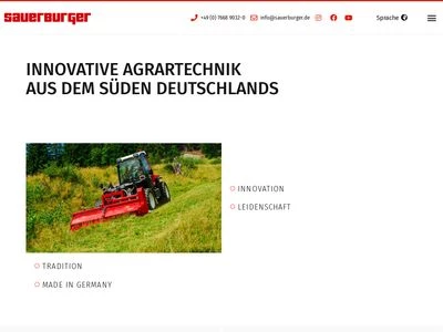 Website von F.X.S. Sauerburger - Traktoren und Gerätebau GmbH
