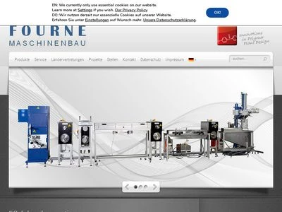 Website von Fourne Maschinenbau GmbH