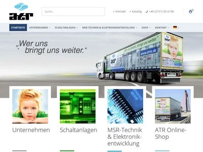 Website von ATR Industrie-Elektronik GmbH