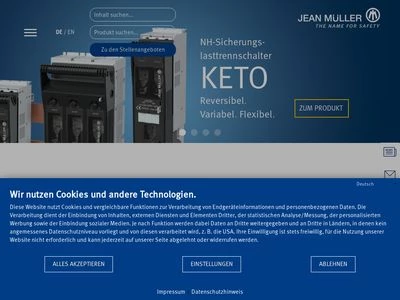 Website von Jean Müller GmbH