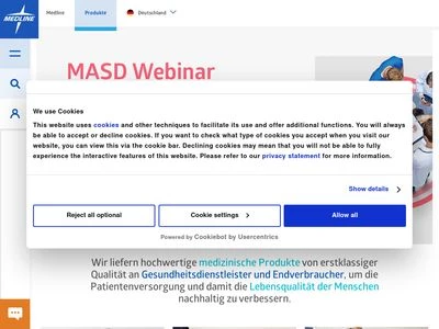 Website von Medline International Germany GmbH