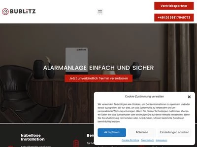 Website von Sicherheitstechnik Bublitz GmbH