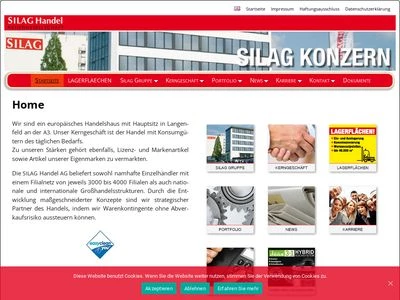 Website von SILAG Handel AG