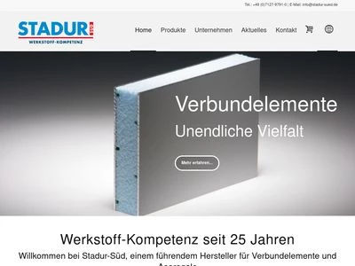 Website von Stadur-Süd Dämmstoff-Produktions GmbH