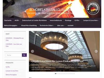 Website von Schöbel Kristallglas GmbH