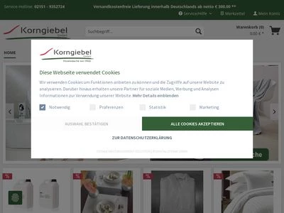 Website von Korngiebel GmbH