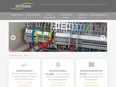 Website von DISTRONA GmbH