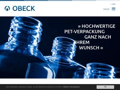Website von OBECK VERPACKUNGEN GmbH