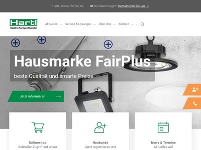 Website von Martin Hartl Elektrofachgrosshandel GmbH