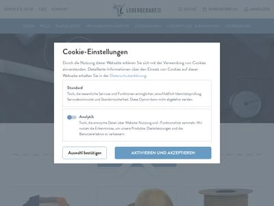 Website von Lederbedarf.de