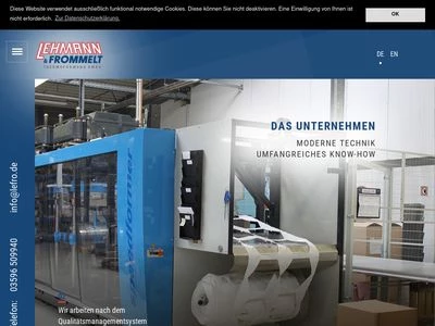 Website von Lehmann & Frommelt Thermoformung GmbH