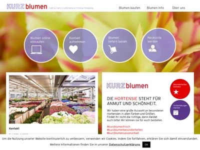 Website von KURZ blumen GmbH