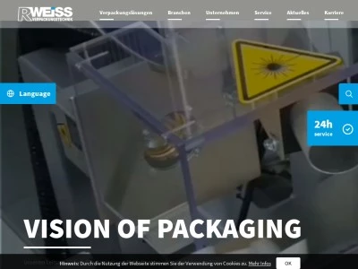 Website von R.WEISS Verpackungstechnik GmbH & Co. KG