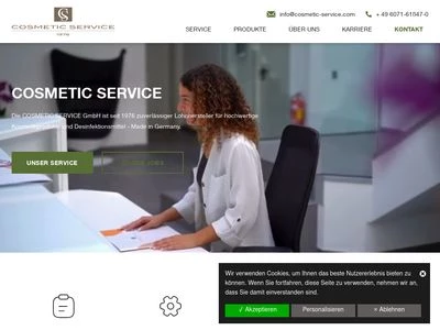 Website von Cosmetic Service GmbH